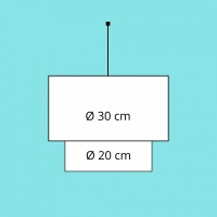 Ringenset voor dubbele lampenkap diameter 30-20
