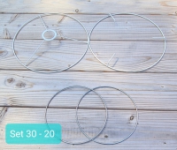 Ringenset voor dubbele lampenkap diameter 30-20