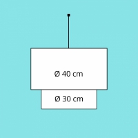 Ringenset voor dubbele lampenkap diameter 40-30