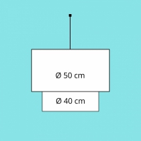 Ringenset voor dubbele lampenkap diameter 50-40