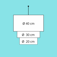 Ringenset voor drielaags lampenkap diameter 40-30-20