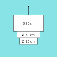 Ringenset voor drielaags lampenkap diameter 50-40-30