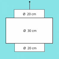 Complete ringenset voor drielaags lampenkap - 3-tier lamp; small