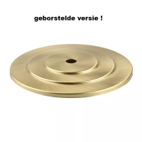 Afdekplaat voor lampenvoet getrapt messing 12 cm