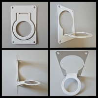 Bevestigingsplaatje voor ronde wandlamp