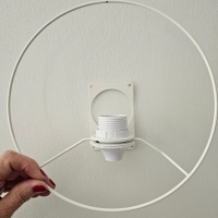 Bevestigingsplaatje voor ronde wandlamp - op=op
