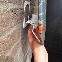 Bevestigingsplaatje voor ronde wandlamp - op=op